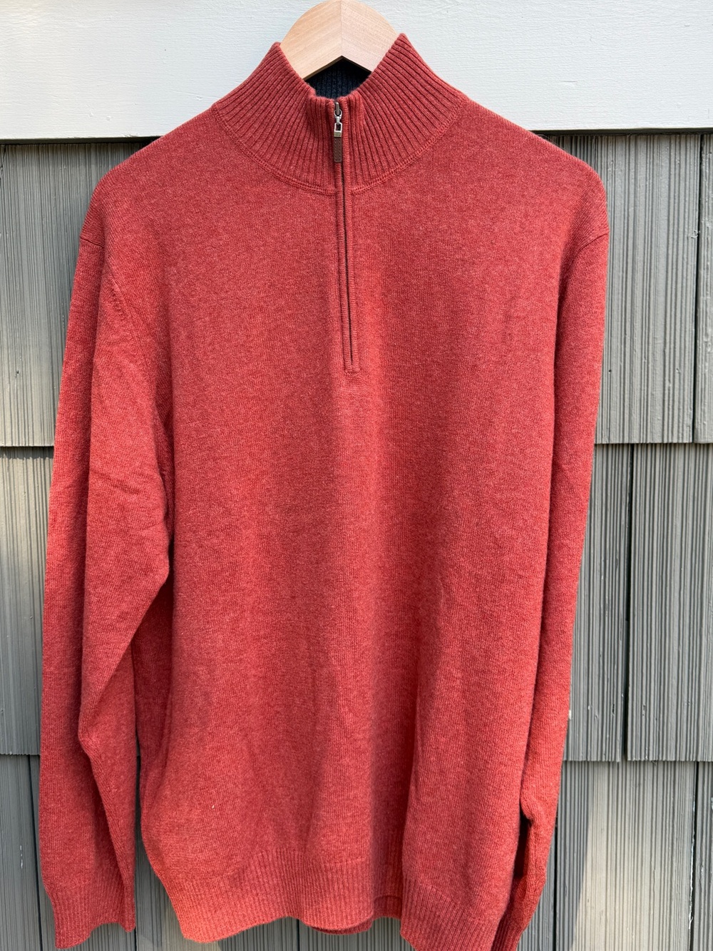Kinross Cashmere Men’s Quarter-Zip Sweater XL